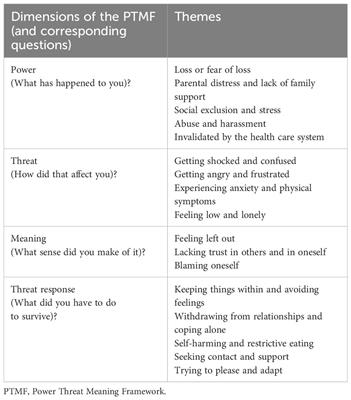 The Power Threat Meaning Framework: a qualitative study of depression in adolescents and young adults